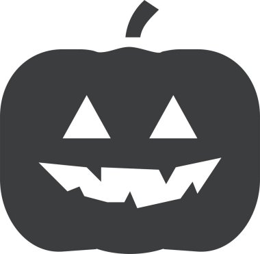 Cadılar Bayramı Balkabağı ikonu, vektör illüstrasyonu