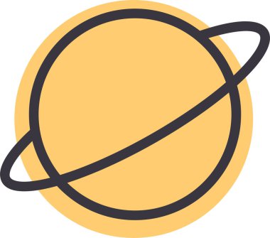 Gezegen ikonu. Basit resimleme