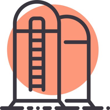 Çadır. Web simgesi basit illüstrasyon