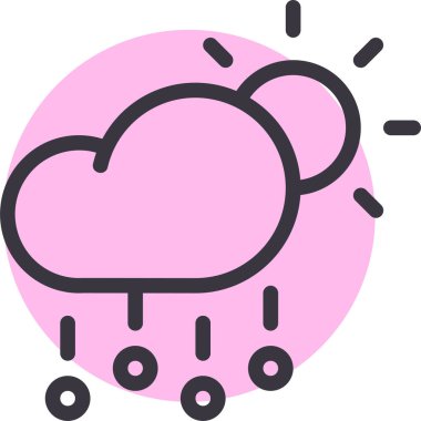 Bulut. Web simgesi basit illüstrasyon