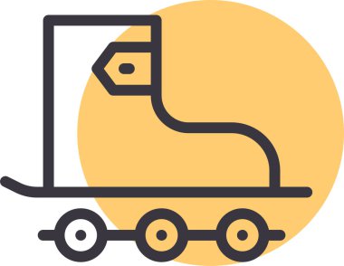 Paten kayın. Basit resimleme