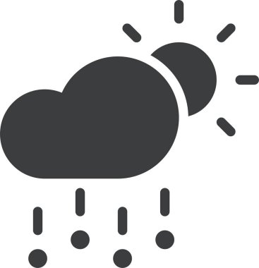 Hava durumu. Web simgesi basit illüstrasyon