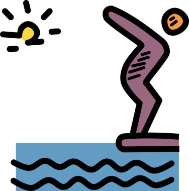 Su. Web simgesi basit illüstrasyon