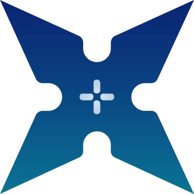 Ninja yıldızı. Web simgesi basit illüstrasyon