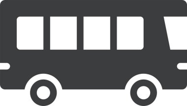 Otobüs. Web simgesi basit illüstrasyon