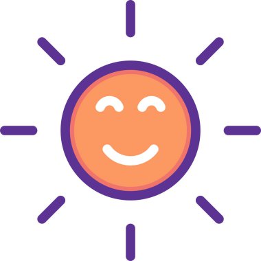 Mutlu yüz. Web simgesi basit illüstrasyon