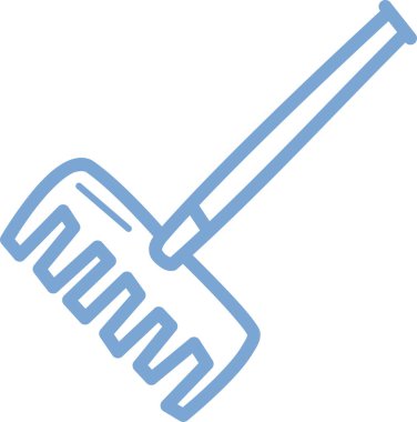 Tırmık. Web simgesi basit illüstrasyon