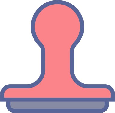 Damga. Web simgesi basit illüstrasyon