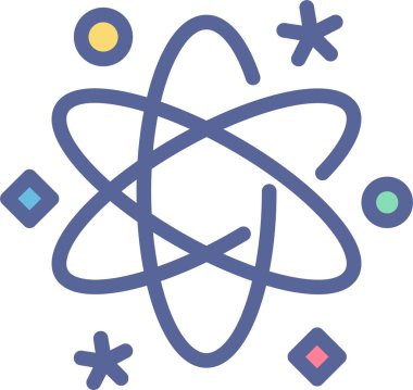 atom. Web simgesi basit illüstrasyon