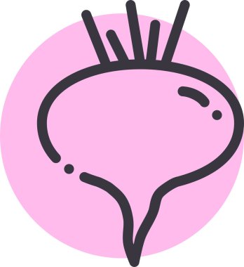 Turp. Web simgesi basit illüstrasyon