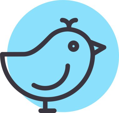 Kuş. Web simgesi basit illüstrasyon