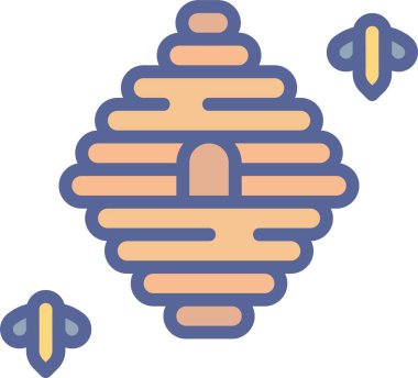 Bal peteği ikonu. Basit tasarım