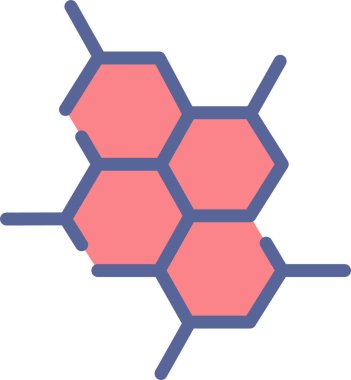 Molekül. Web simgesi vektör illüstrasyonu