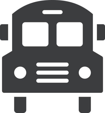 Otobüs. Web simgesi basit illüstrasyon