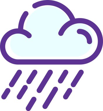 Yağmur. Web simgesi basit illüstrasyon
