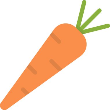 Havuç ikonu. düz tasarım biçimi yuvarlak kare arkaplan üzerindeki kırmızı ve beyaz renklerdir.