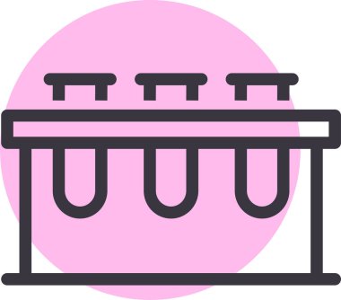 test tüpleri simge vektör illüstrasyonu