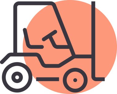 forklift. Web simgesi basit illüstrasyon