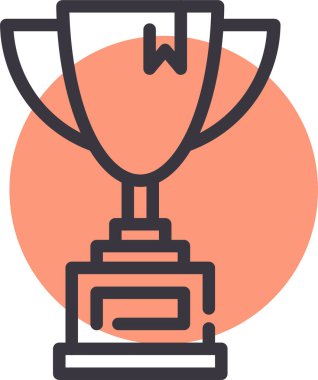 Kupa. Web simgesi basit illüstrasyon