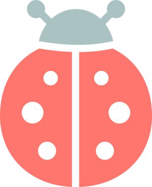 Uğur böceği. Web simgesi basit illüstrasyon