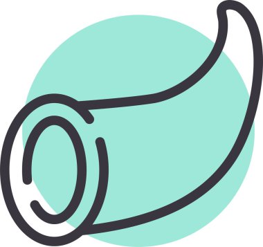 Kornükopi. Web simgesi basit illüstrasyon