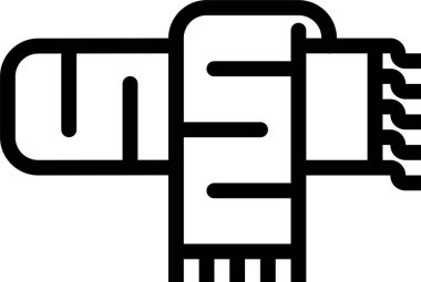 Eşarp. Web simgesi basit illüstrasyon