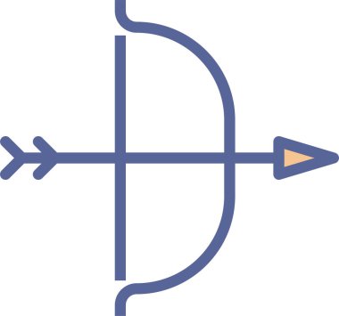 okçuluk web simgesi, basit vektör illüstrasyonu 