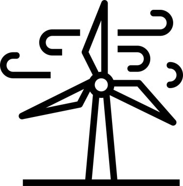 Rüzgar türbini. Basit resimleme