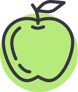Elma. Web simgesi basit illüstrasyon