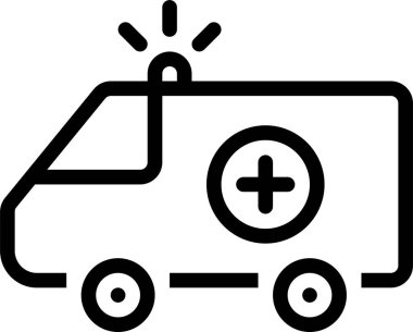 Ambulans. Web simgesi basit tasarım