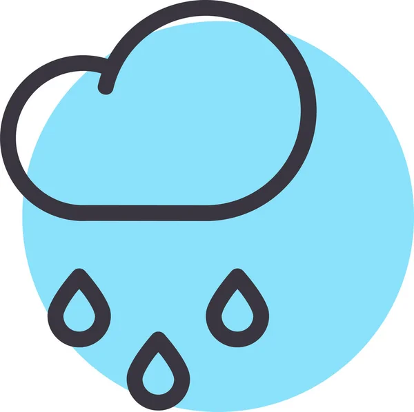 Lluvia Icono Web Ilustración Simple — Archivo Imágenes Vectoriales