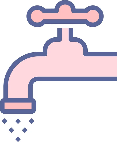 Wasserhahn Web Symbol Einfache Illustration — Stockvektor
