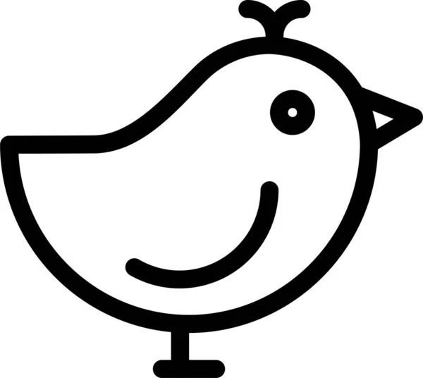 Uccello Icona Web Semplice Illustrazione — Vettoriale Stock