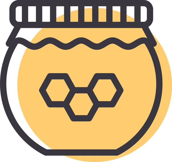 Honig Web Symbol Einfache Illustration — Stockvektor