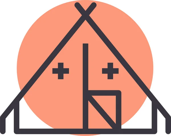 Krankenhaus Web Symbol Einfache Illustration — Stockvektor