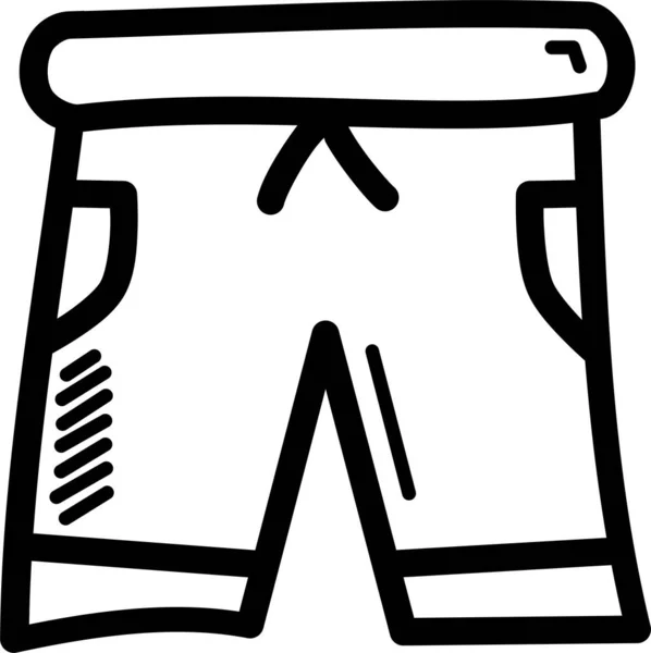 Shorts Icono Web Ilustración Simple — Vector de stock