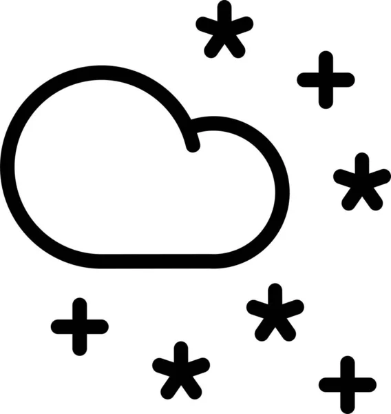 Cloud Webová Ikona Jednoduchý Design — Stockový vektor