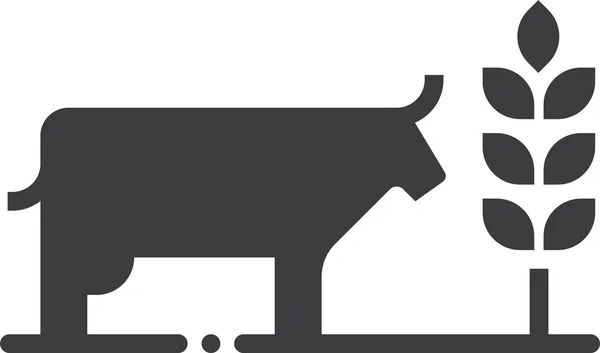 Vache Icône Web Illustration Simple — Image vectorielle