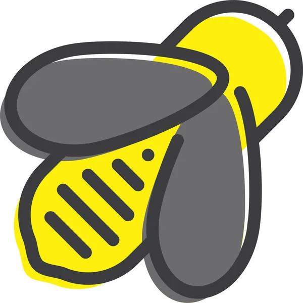 Бджола Веб Іконка Проста Ілюстрація — стоковий вектор