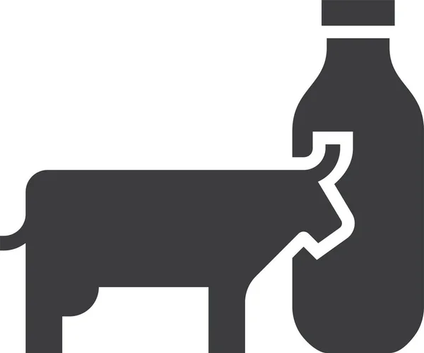 Leche Icono Web Ilustración Simple — Archivo Imágenes Vectoriales