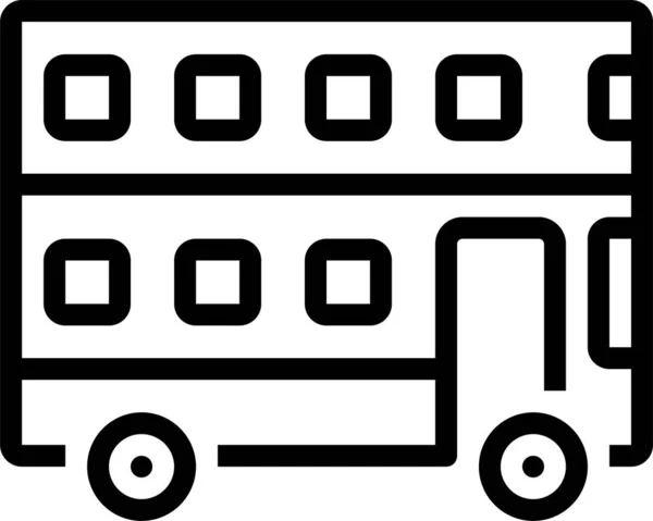 Λεωφορείο Web Εικονίδιο Απλή Απεικόνιση — Διανυσματικό Αρχείο