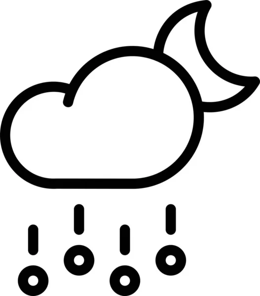 Lluvia Icono Web Diseño Simple — Archivo Imágenes Vectoriales