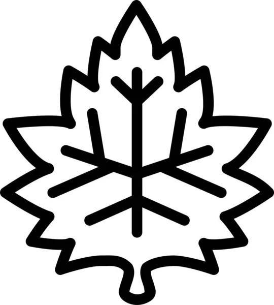 Maple Leaf Web Icon Simple Illustration — Stock Vector