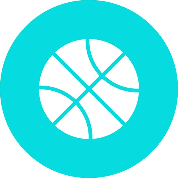 Baloncesto Icono Web Ilustración Simple — Vector de stock