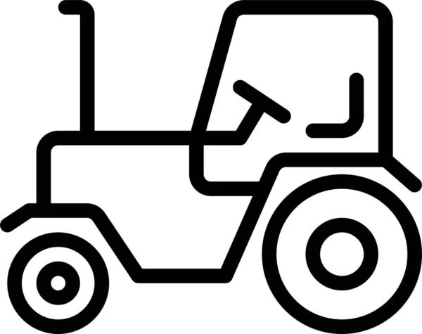 Tractor Ícone Web Ilustração Simples — Vetor de Stock