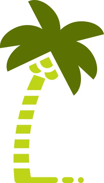 Palmensymbol Isometrisch Des Strandsymbols Vektor Flache Abbildung Isoliert Auf Weißem — Stockvektor