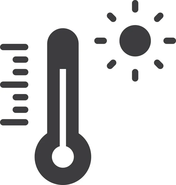 Thermometer Web Icoon Eenvoudig Ontwerp — Stockvector