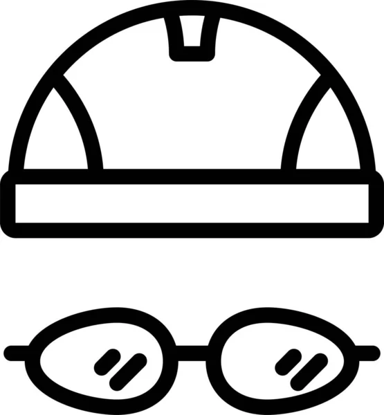 Gafas Icono Web Ilustración Simple — Vector de stock