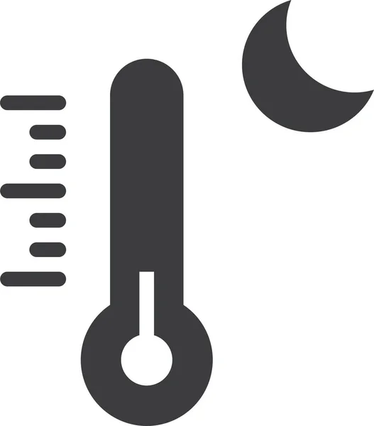 Thermometer Web Icoon Eenvoudig Ontwerp — Stockvector