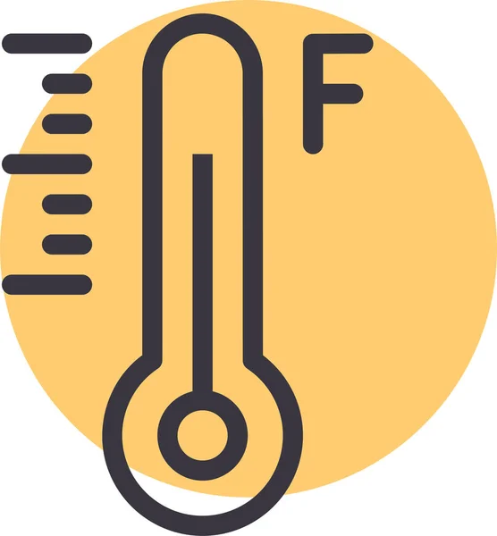 Thermometer Web Icoon Eenvoudig Ontwerp — Stockvector